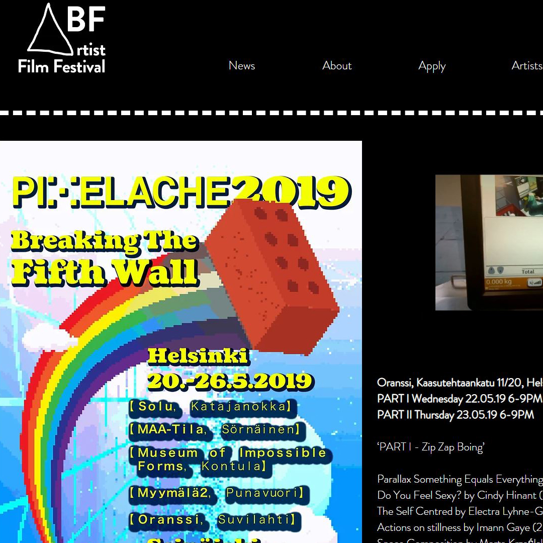 Showing titled BF Artist Film Festival 3