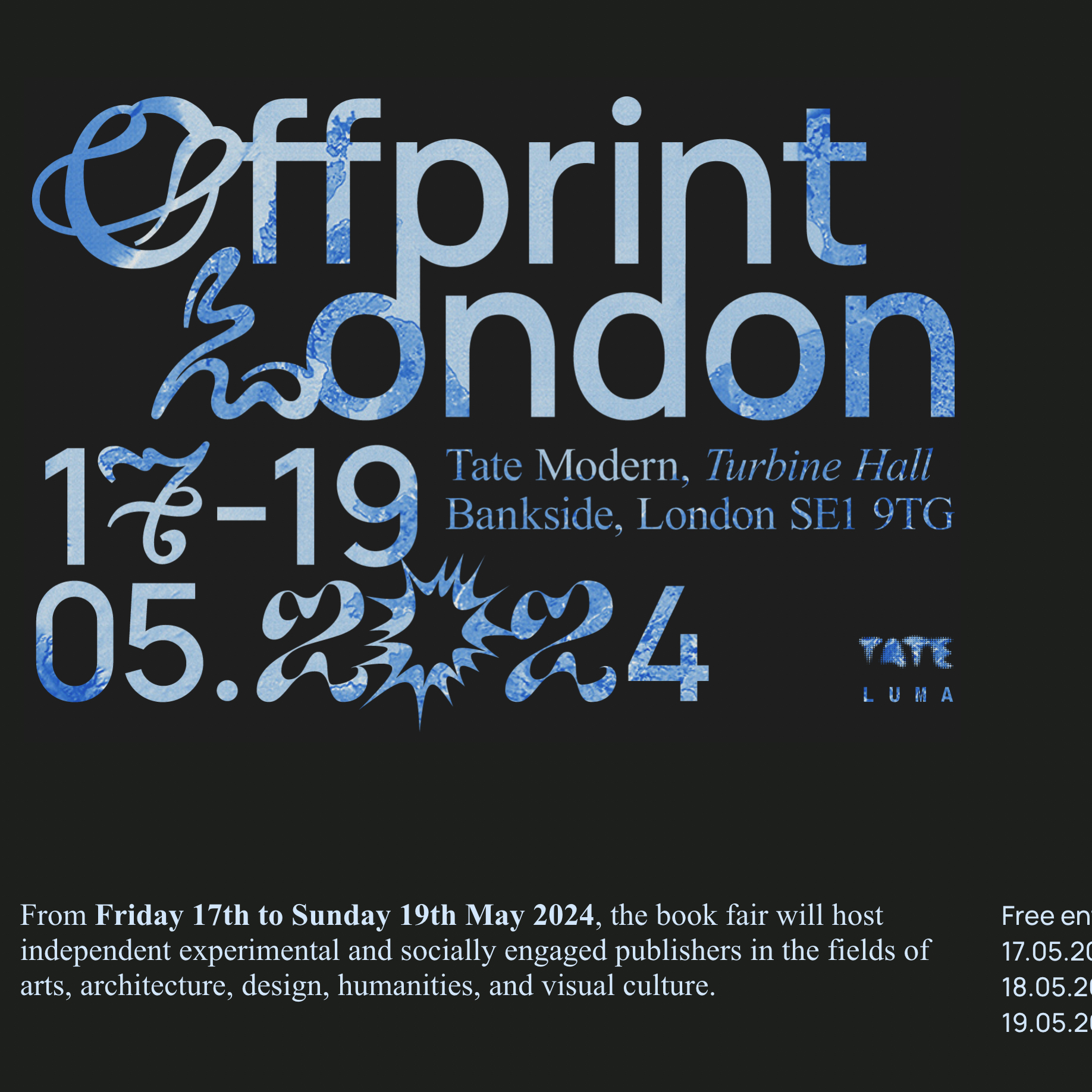 Showing titled OffPrint London 2024