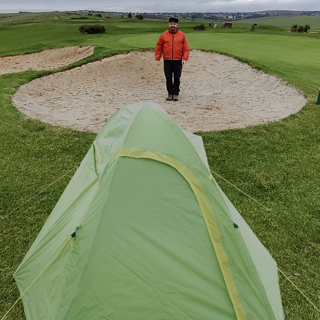 Work entitled Golf Camping