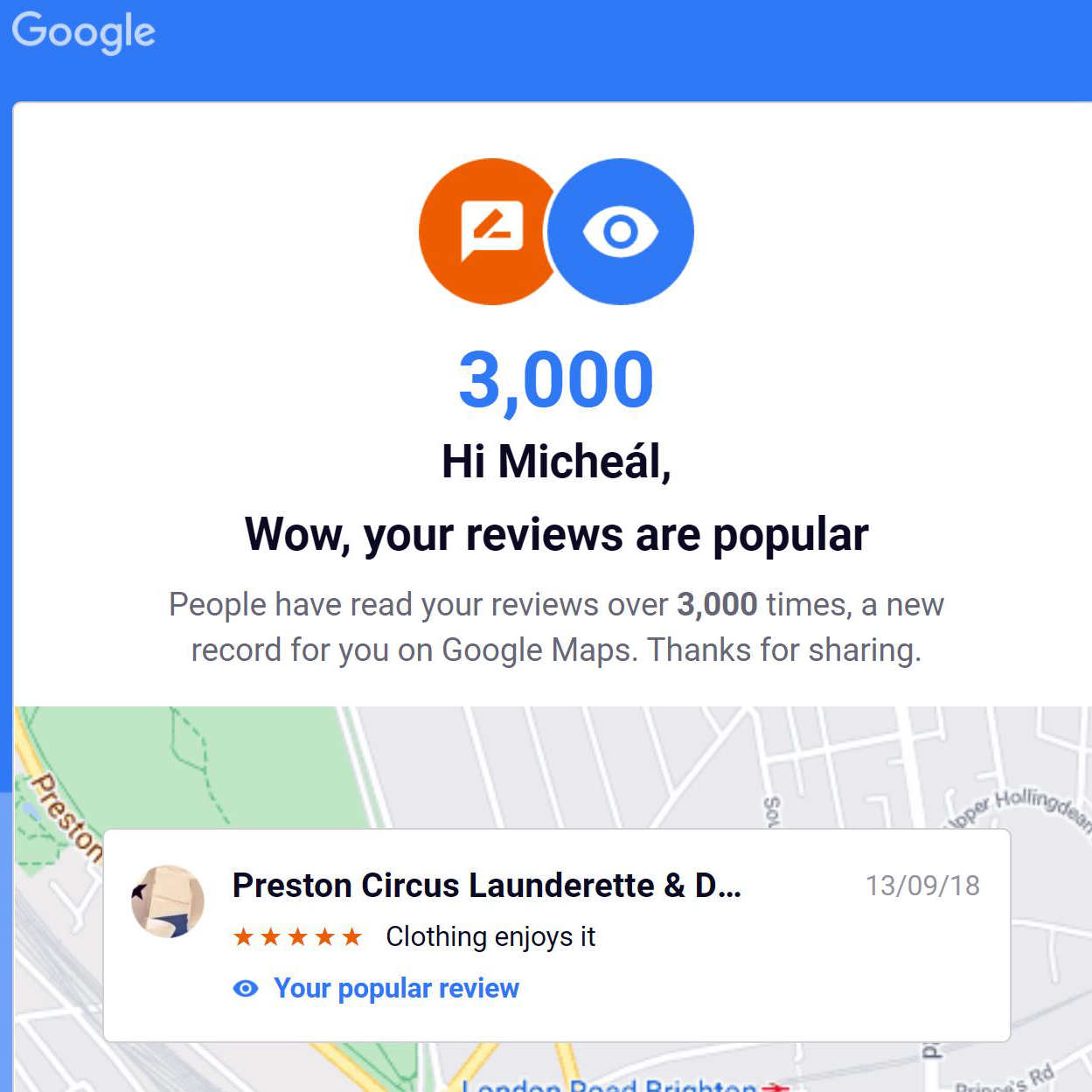  Work entitled Google Level 6 Local Guide